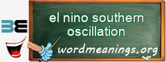 WordMeaning blackboard for el nino southern oscillation